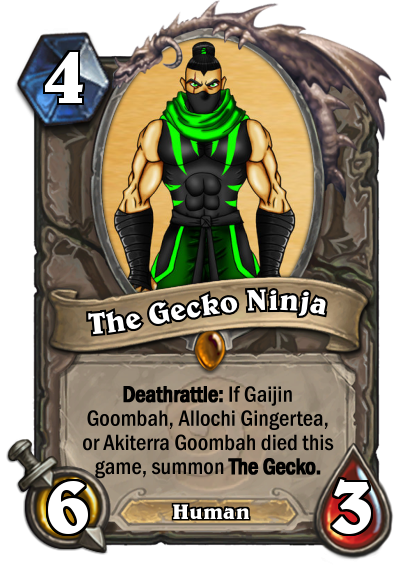 Youtuber Hearthstone Cards: The Gecko Ninja