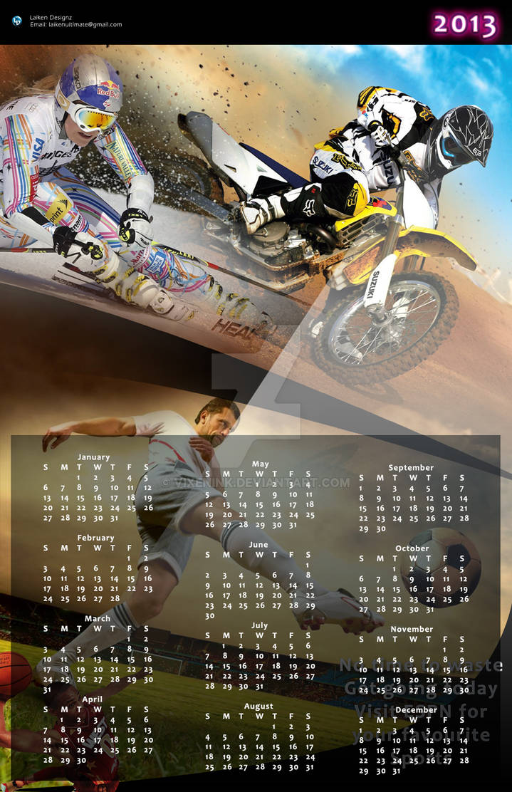 Sports Calender 2013 3 by VixenInk on DeviantArt