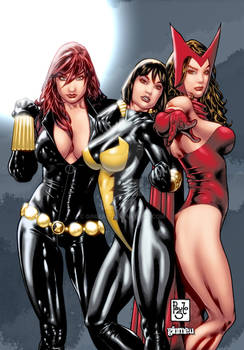 3 Marvel girls coloured