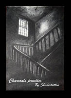 Dark stairs Charcoal lesson 6