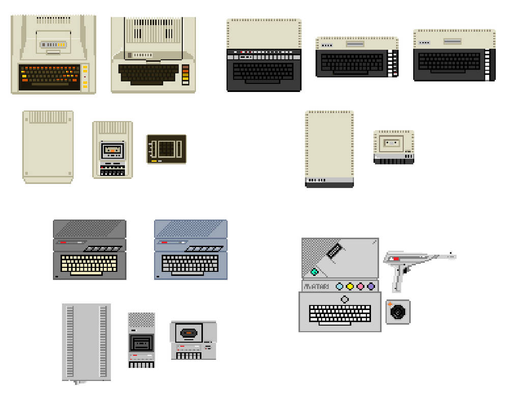 Atari 8-bit Computers with peripherals by VampireSlug on DeviantArt