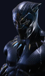 Closeup of the MCU Black Panther