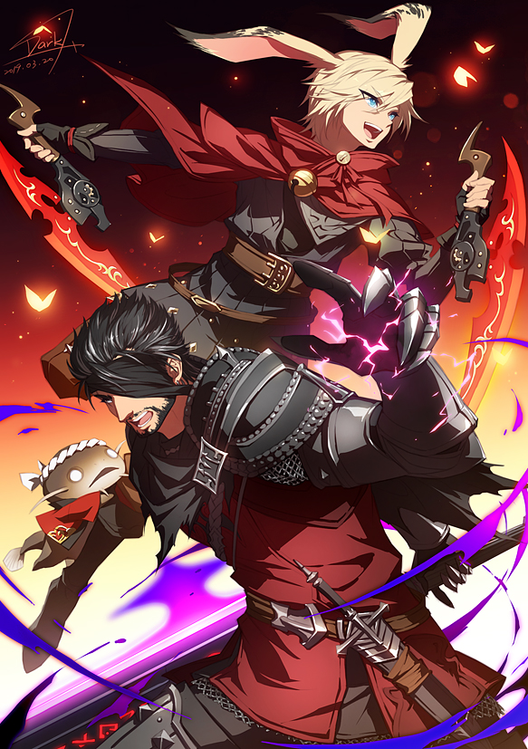 FFXIV - Ray and Ace Blackwolfe by DarkHHHHHH