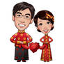 Cartoon portrait for Yee and Ke _ 02