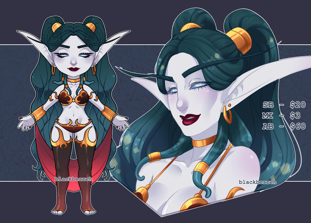 Void Elf Dancer Auction Open By Blackberreh Art On Deviantart