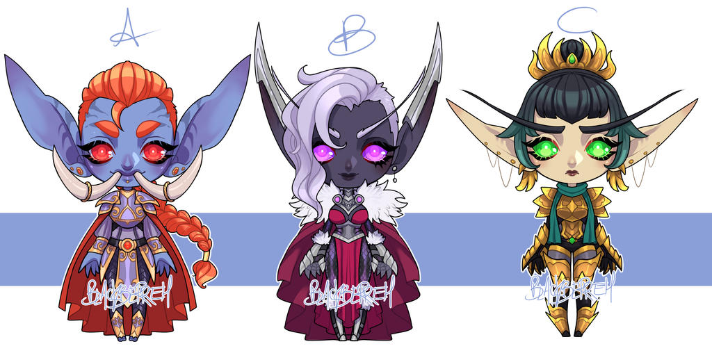 WoW chibis adopts - $28 - closed by Blackberreh-Art on DeviantArt