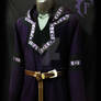 Purple and black viking tunic for men