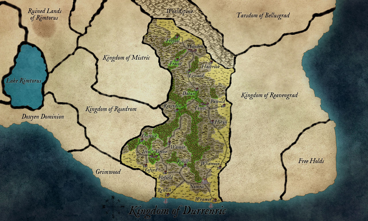 Map of Kingdom of Durrenric by incognito001 on DeviantArt
