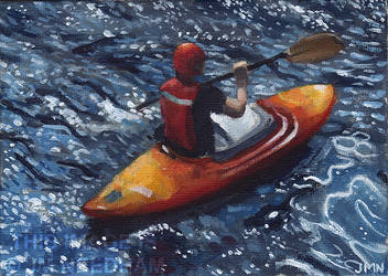 Out on the Water - Man in Canoe