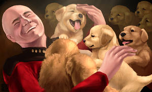 Captain Picard and Puppies