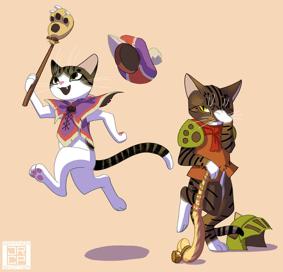 Palico and Prowler by Gryphon-Shifter on DeviantArt