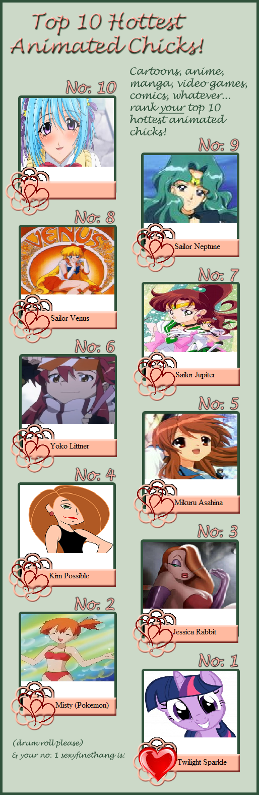 My Top 10 Hottest Animated Chicks By Musicandmovies1993 On Deviantart My Top 10 Hottest Animated Chicks By Musicandmovies1993 On Deviantart