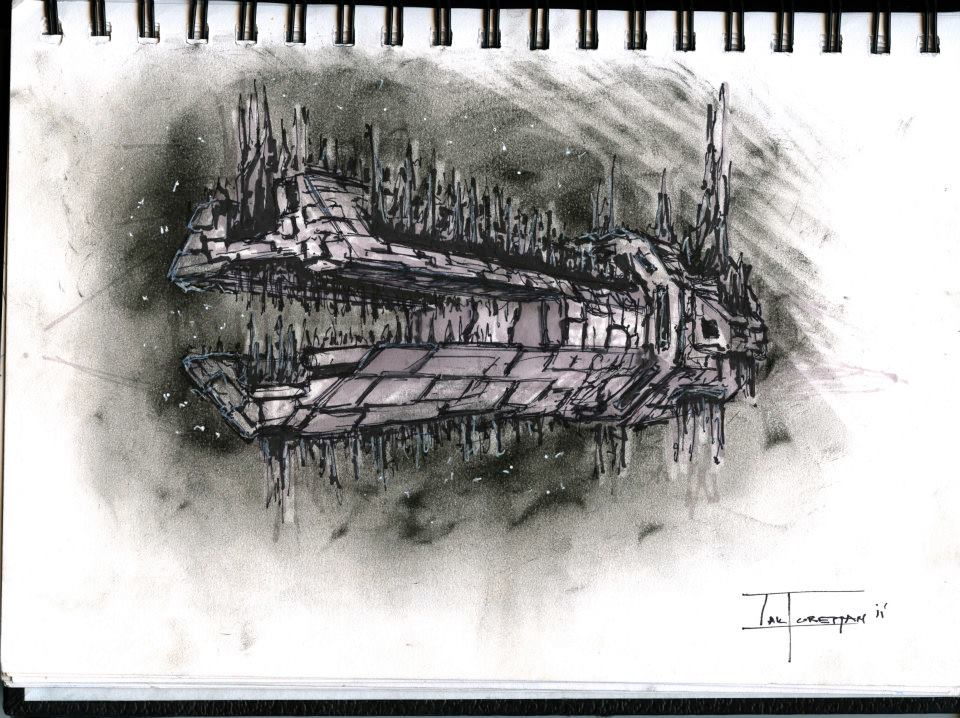 Space Station Concept Sketch