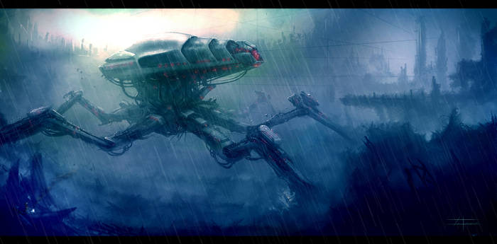 mech sketch rain version