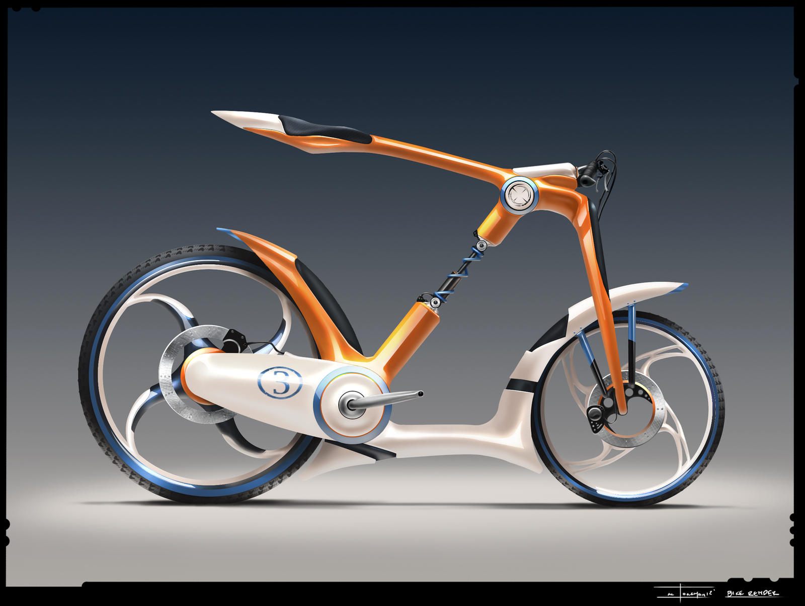 Sci Fi bike Render