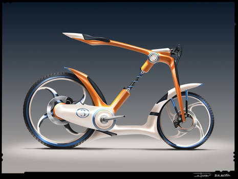 Sci Fi bike Render