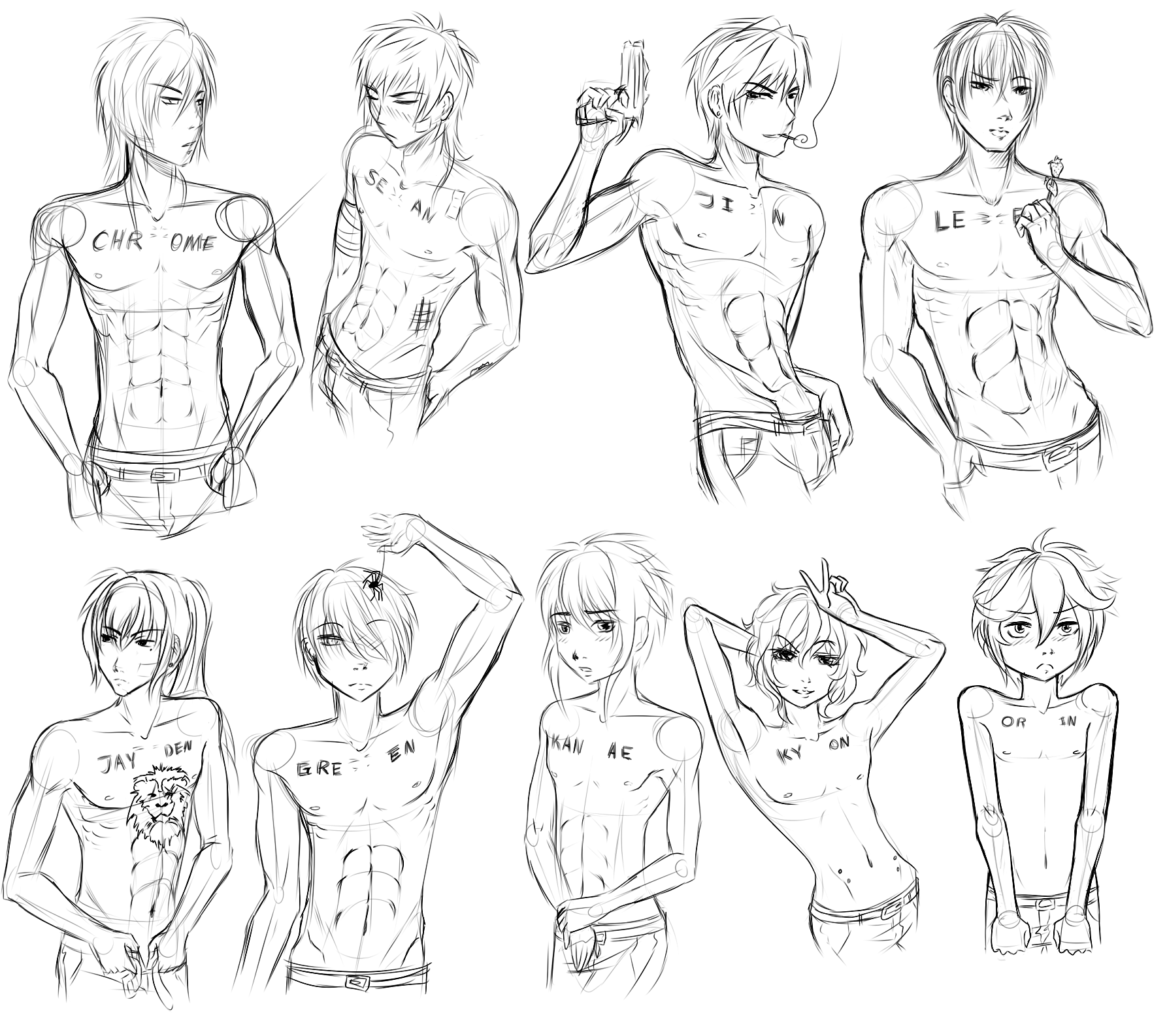 picture Anime Male Anatomy Practice txc male anatomy sketch practice 1 by