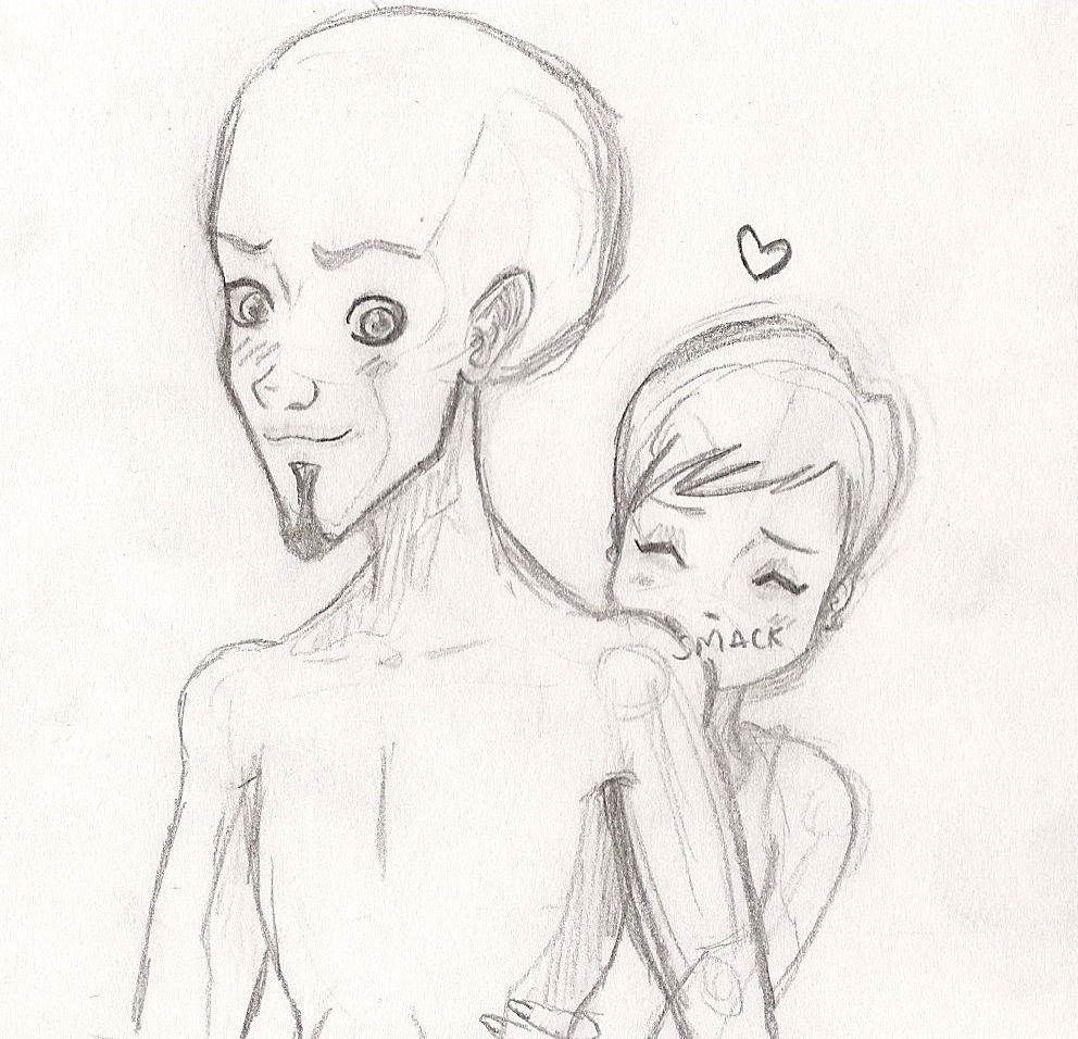 Megamind and Roxanne - Back (Sketch)