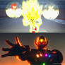 Super Sonic, Tails and Knuckles VS Infinity Ultron