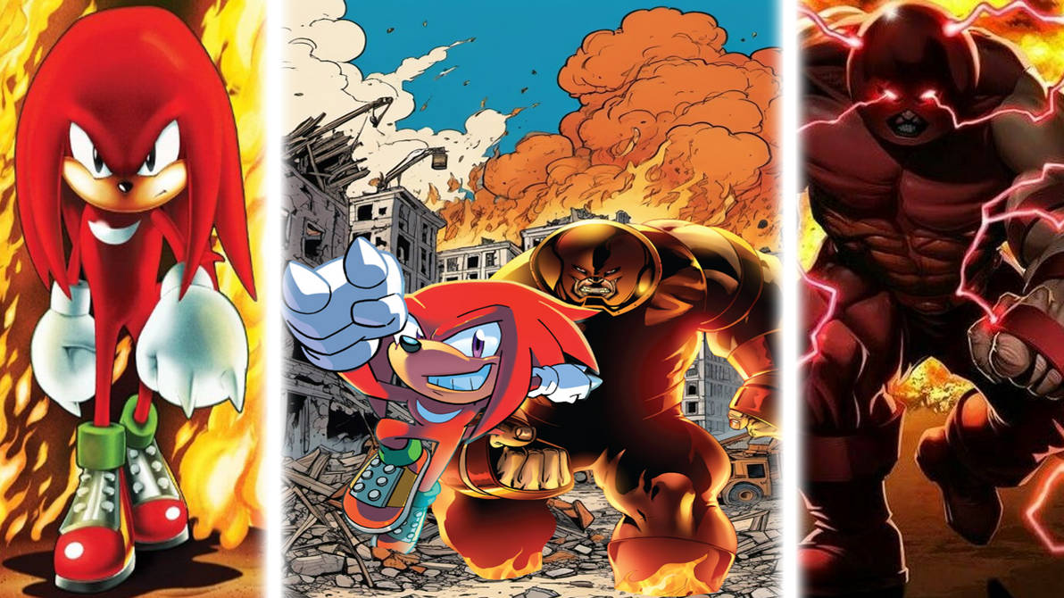 Archie Knuckles VS Juggernaut|Fight Art by DarkFangamer234 on DeviantArt