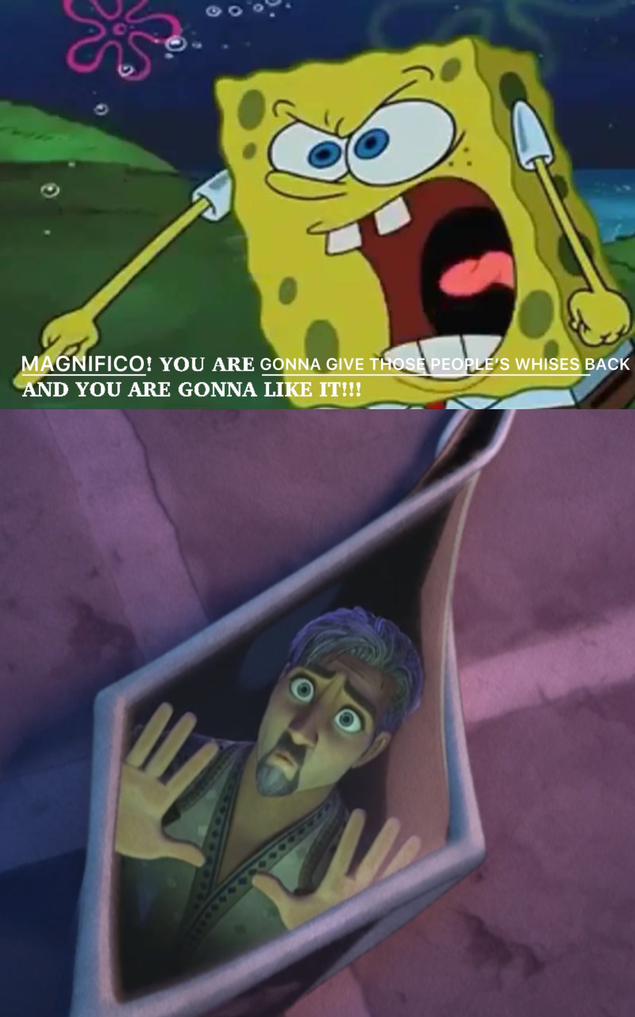 SpongeBob explodes at King Magnifico by Jquiles21 on DeviantArt