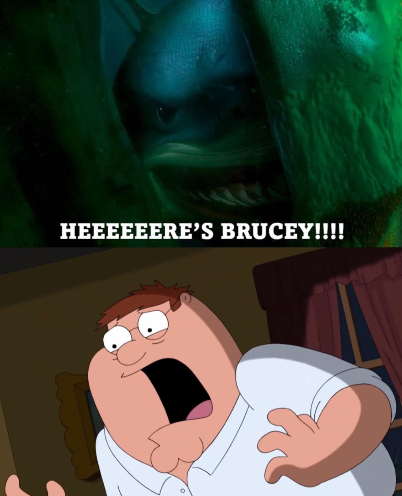 Bruce Scared Deviantart Bruce scares Peter Griffin by Jquiles21 on DeviantArt