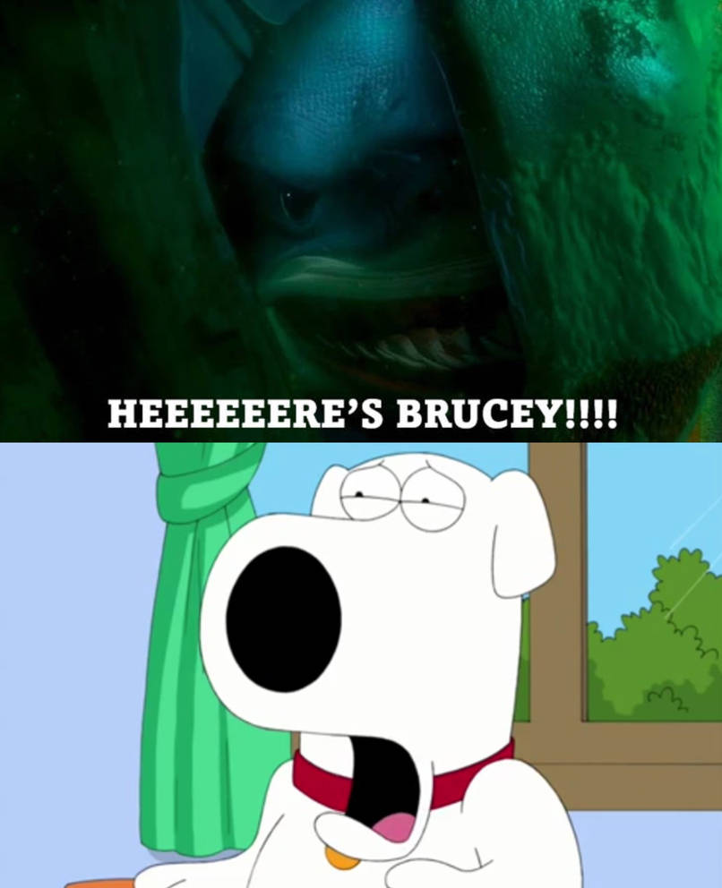 Bruce Scared Deviantart Bruce scares Brian Griffin by Jquiles21 on DeviantArt