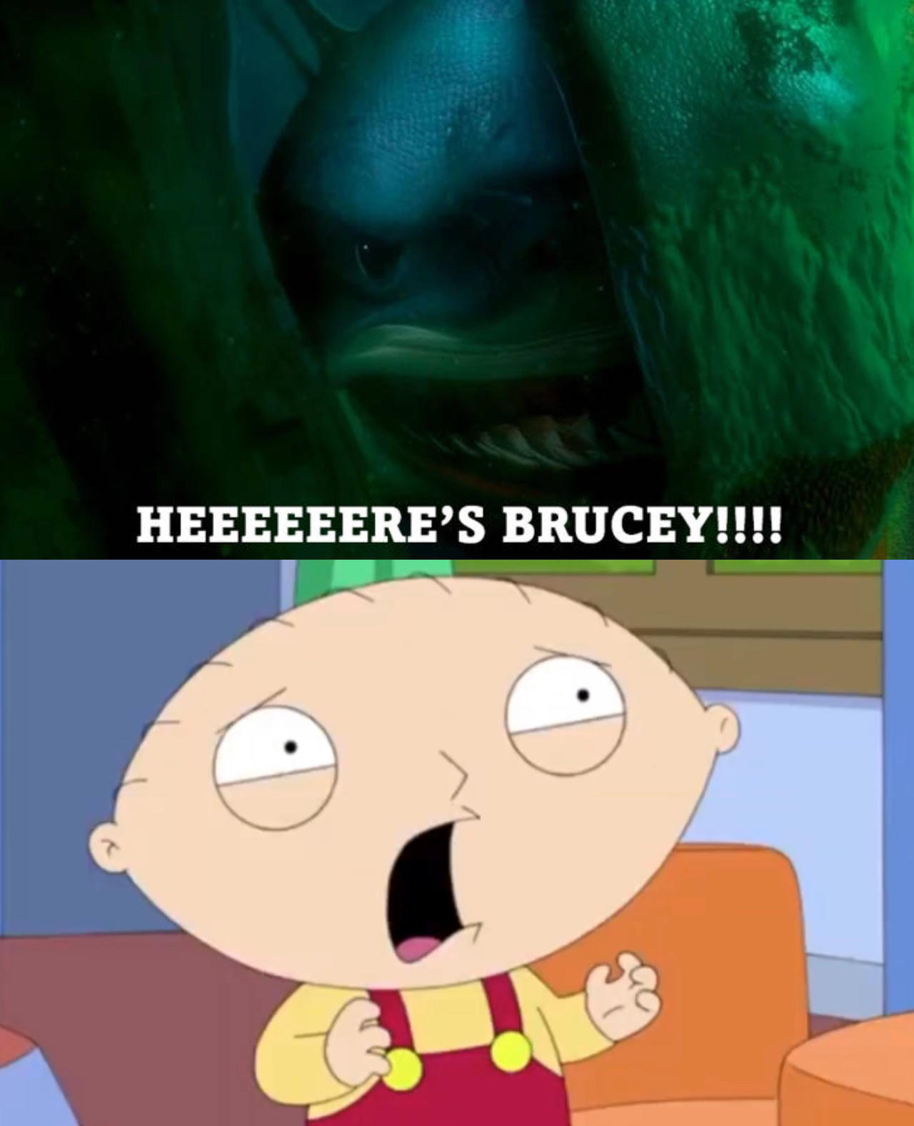 Bruce Scared Deviantart Bruce scares Stewie Griffin by Jquiles21 on DeviantArt