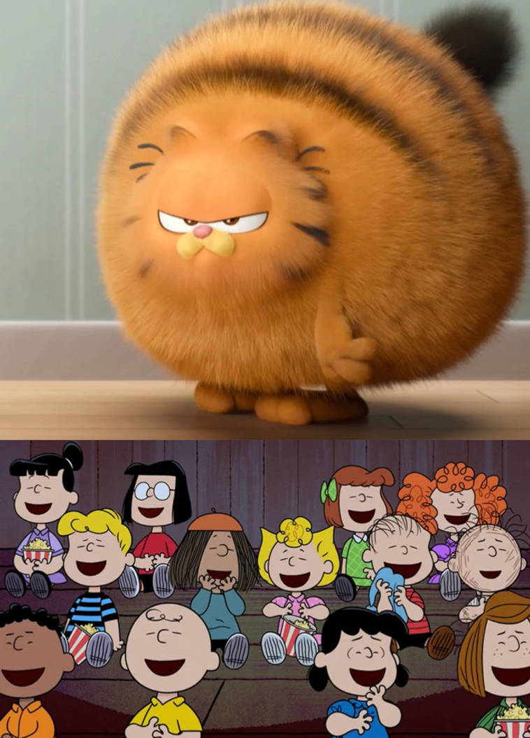 Peanuts Gang laughing at Fluffy Garfield by Jquiles21 on DeviantArt
