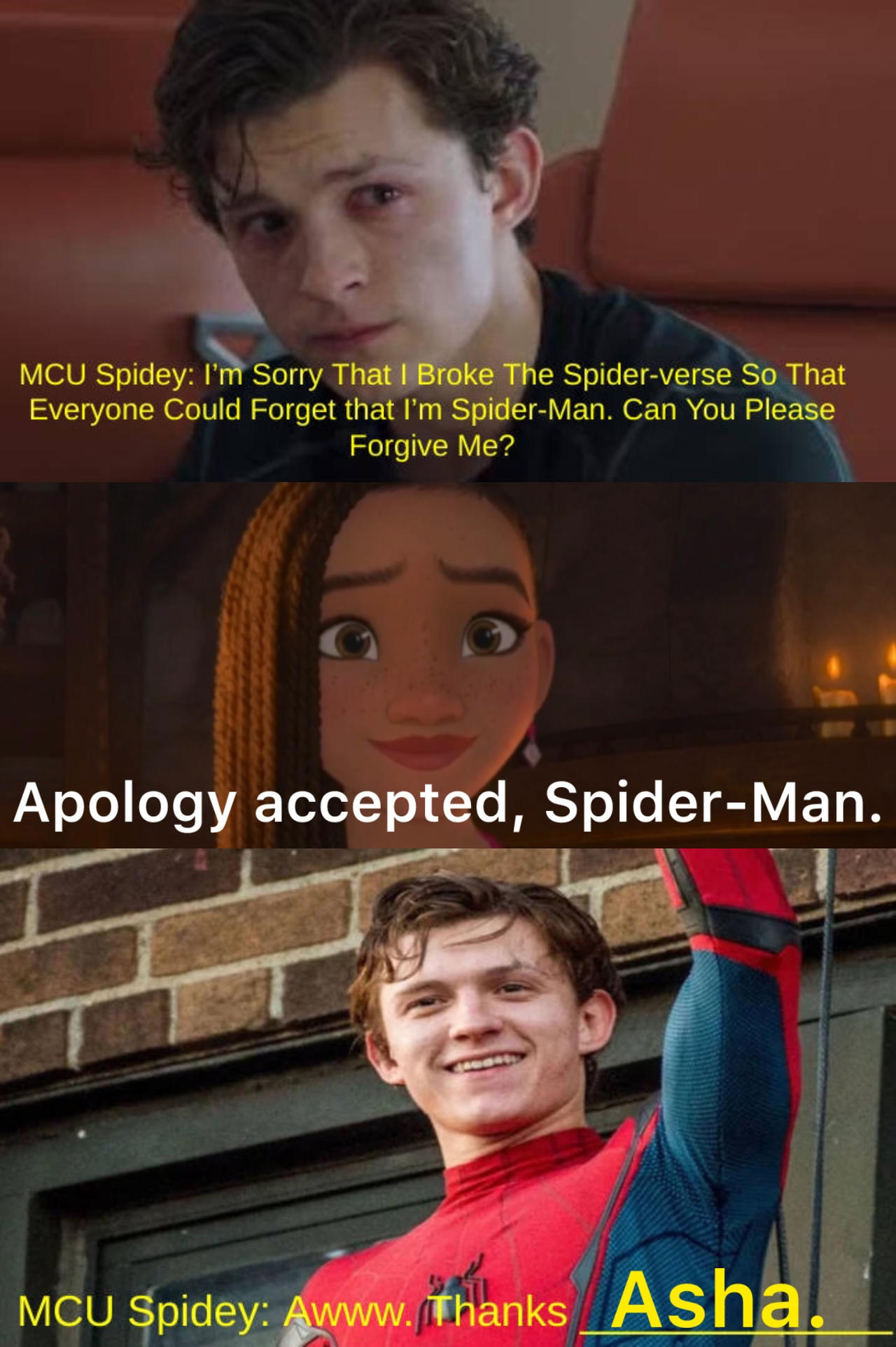 Spider Note Sorry Asha accepts MCU Spider-Man apology by Jquiles21 on DeviantArt