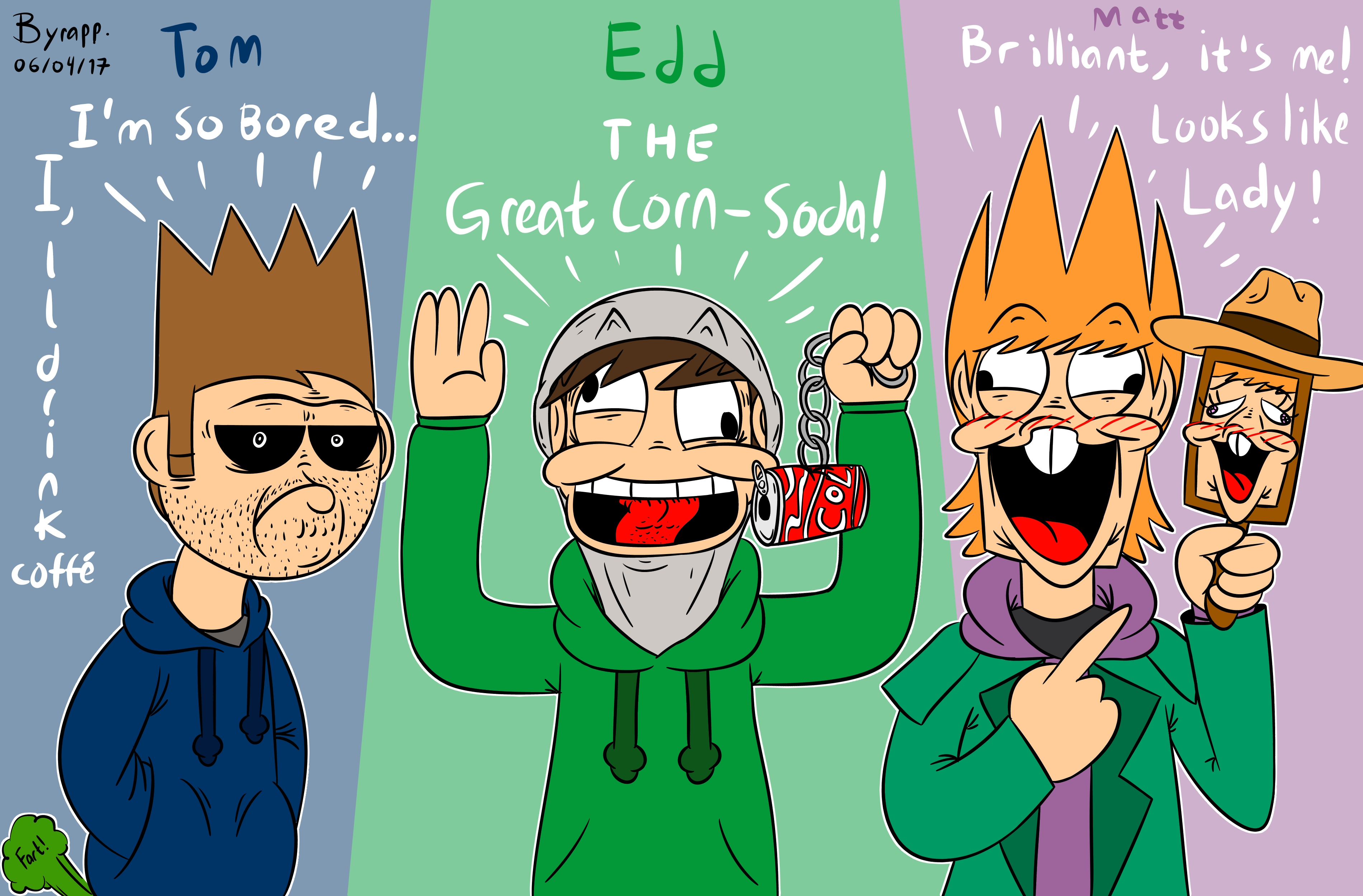 Matt, Edd, and Tom from EddsWorld by KawaiiSpaceEgg on DeviantArt