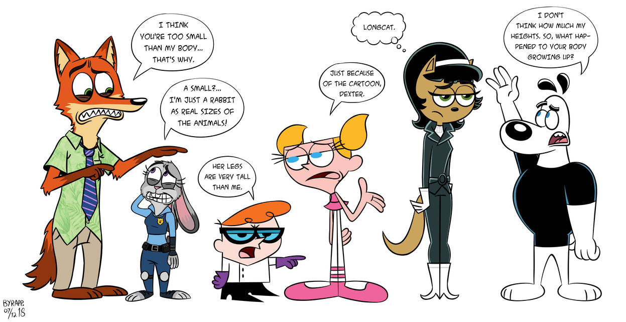 Tall and Short Cartoon Main Characters by byrapp on DeviantArt