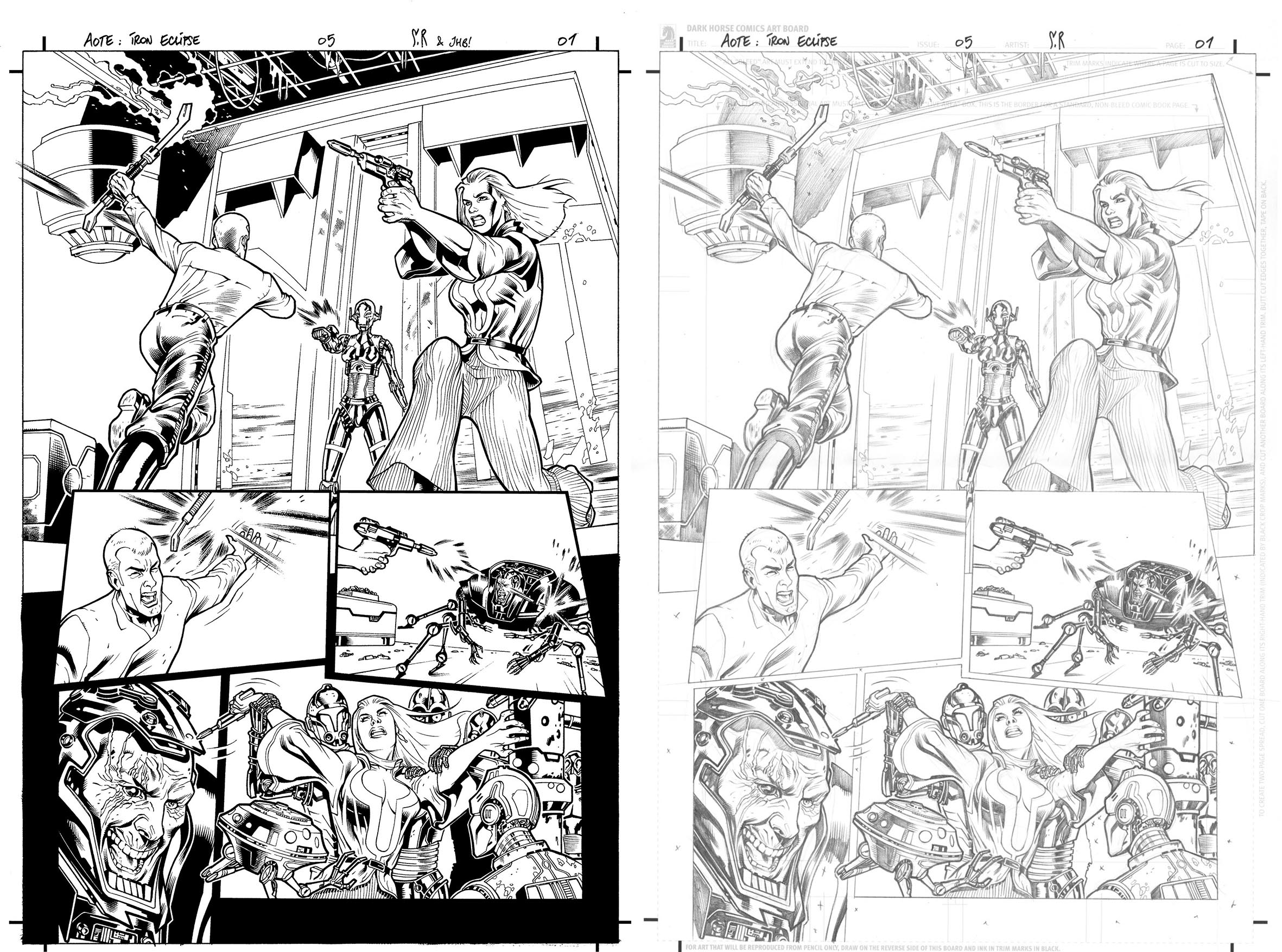 Star Wars AOTE #5 p1 with pencils