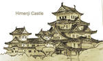 Himeji Castle by CptnRedArt