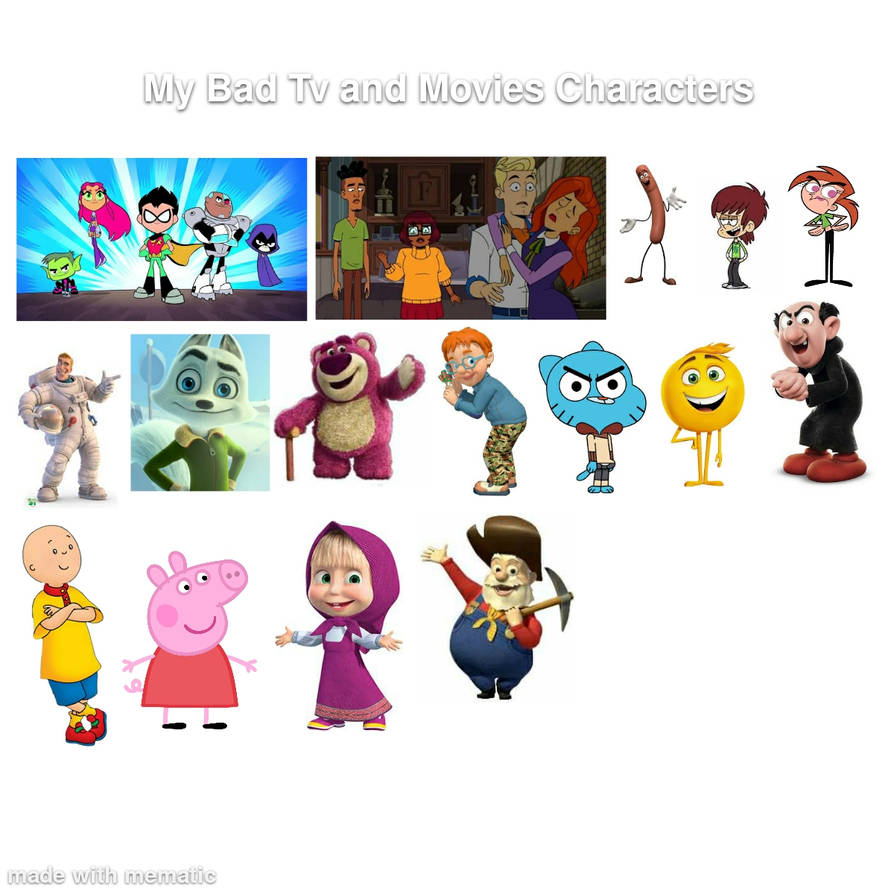 Bad Character Deviantart My Bad Tv and Movies Characters by erianeli on DeviantArt