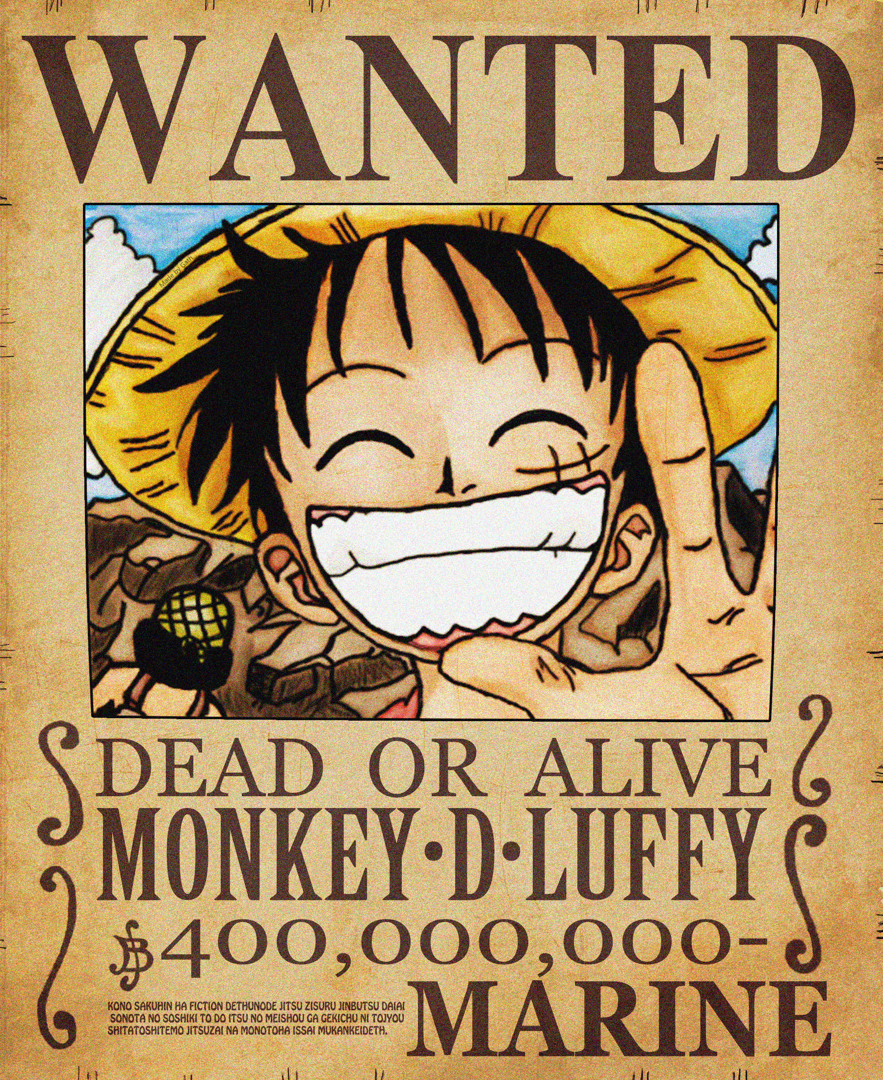 One Piece Wanted Poster - LUFFY Poster