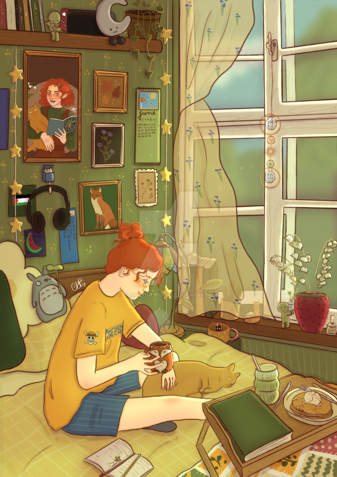 Anime bookish girl by clarylovesbooks on DeviantArt