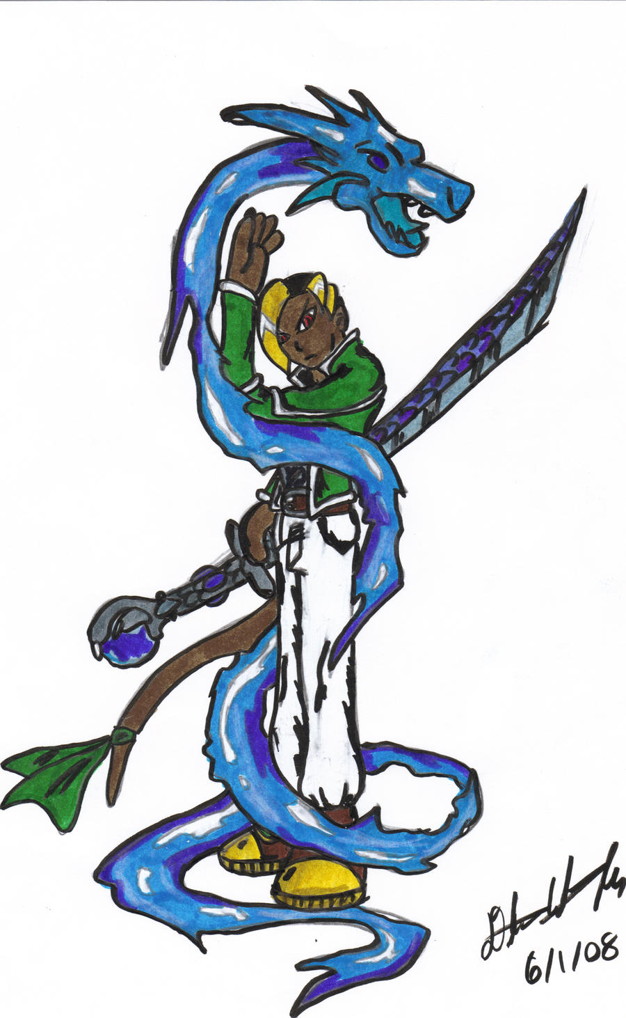 Ryujin water dragon summon by Lockheart23 on DeviantArt