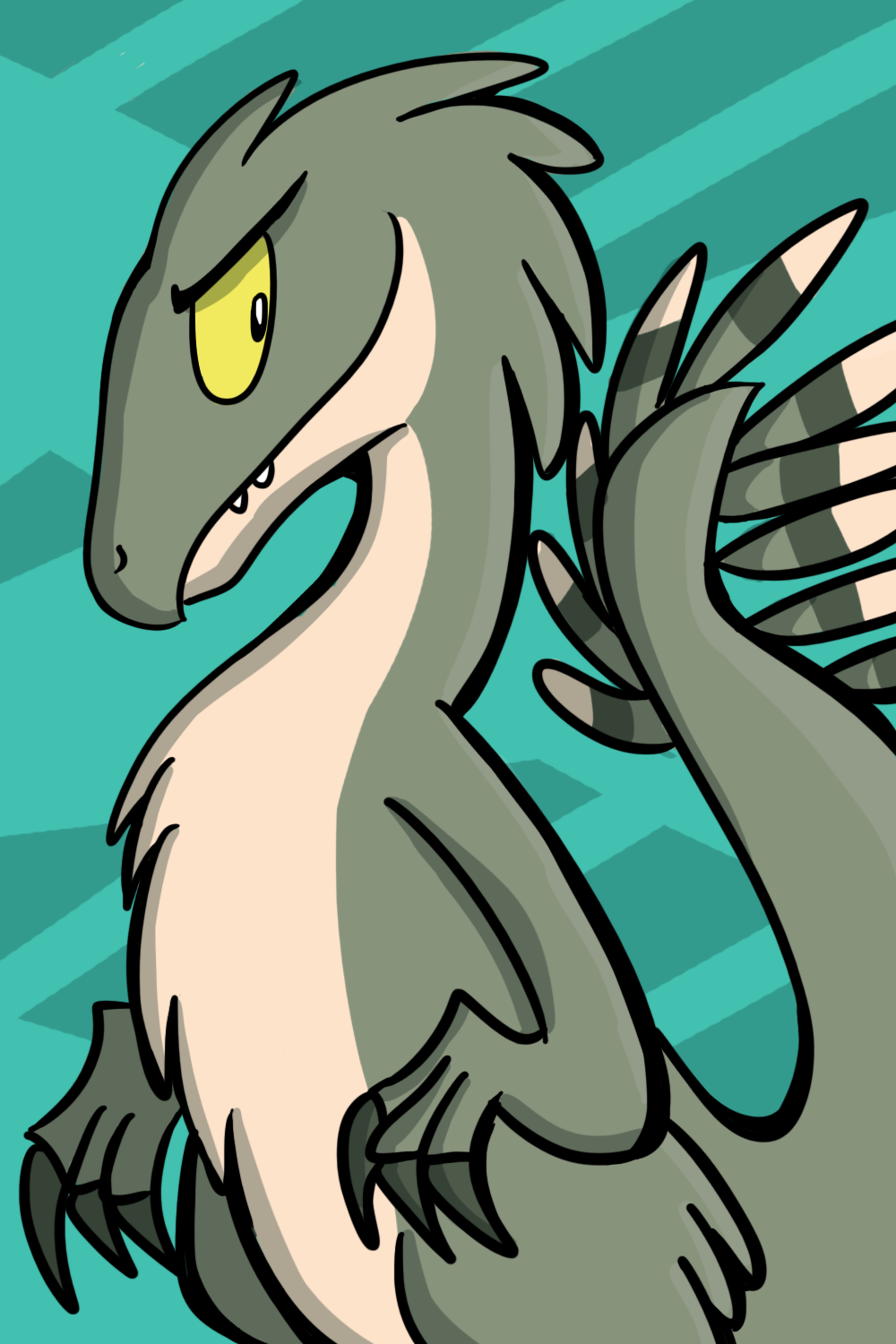 Floofy Utah Raptor Fluffy the Utahraptor by pickles-4-nickles on DeviantArt
