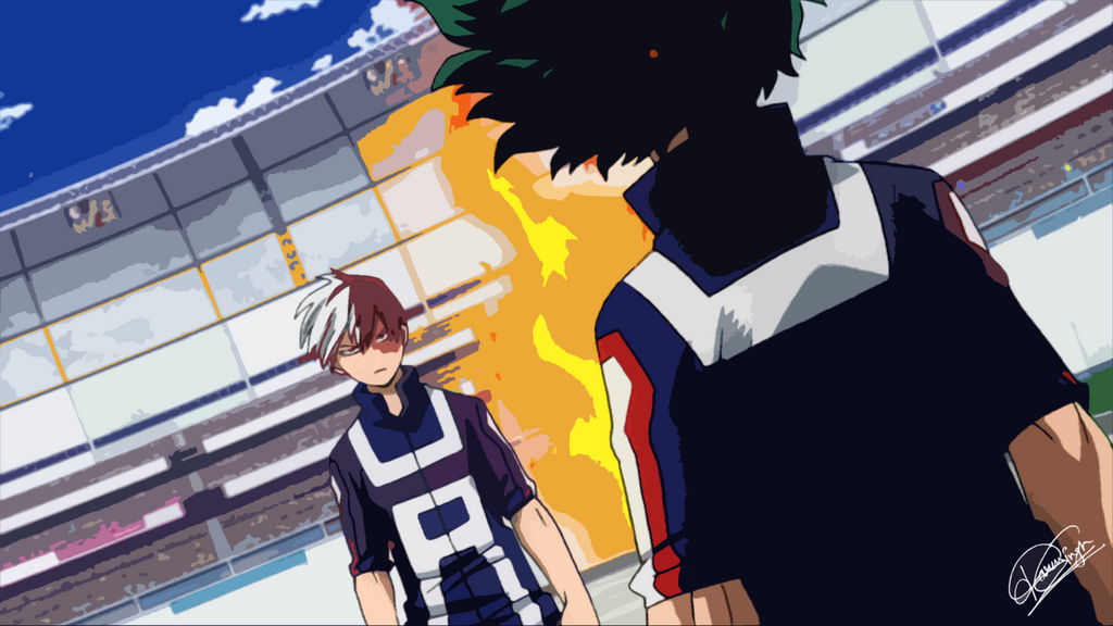 shoto vs izuku by tarun2207 on DeviantArt