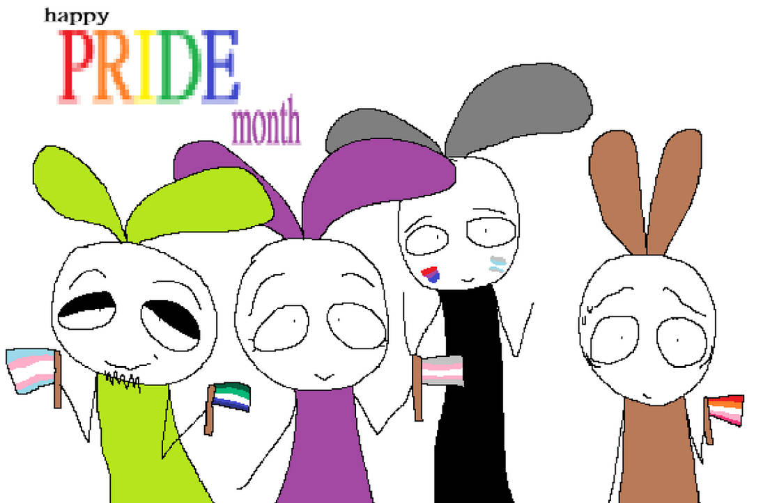 June Rabbit Pride deviantart bunnies pride month special by TR3NZ0L on DeviantArt