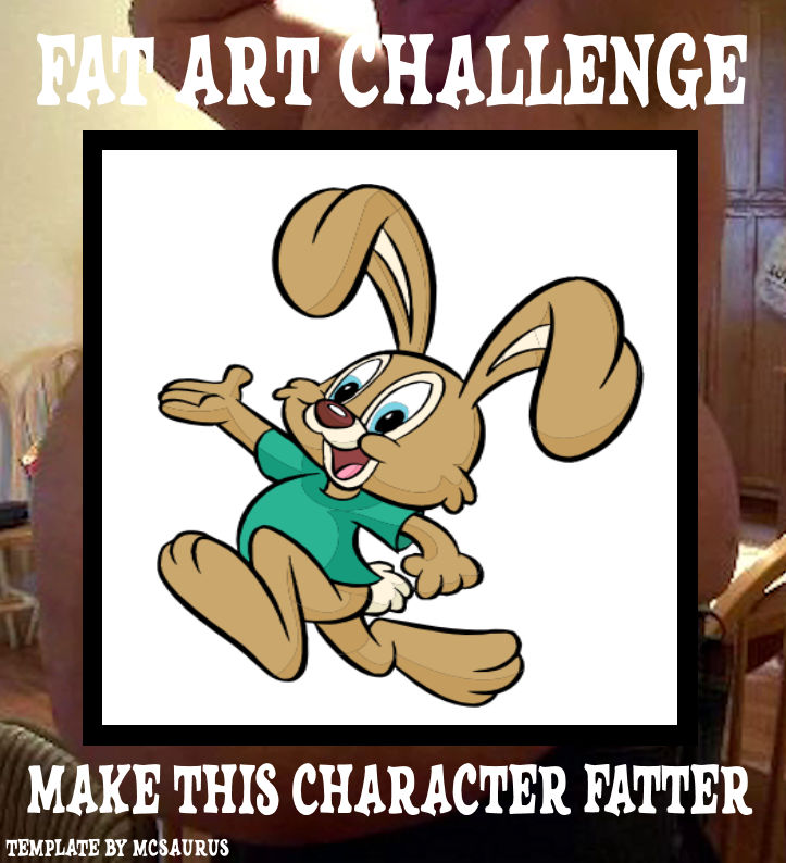 Hopsalot Rabbit Fat Art Challenge Hopsalot by 13-digital on DeviantArt