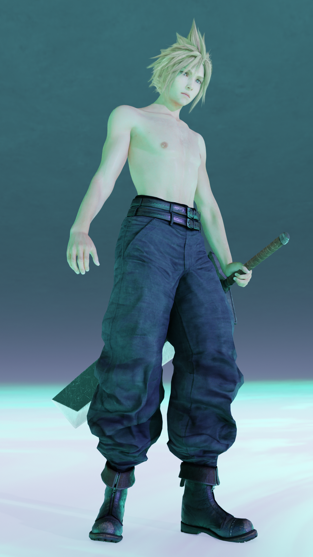 Ff7r Cloud Strife 18 Blend By Mokujinhornywood On Deviantart