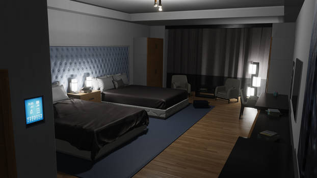 Modern Hotel Room WWE 2k20 for Blender