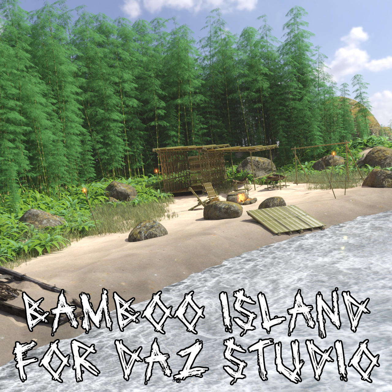 Environment - Bamboo Island for Daz Studio 1 Environment - Bamboo Island for Daz Studio