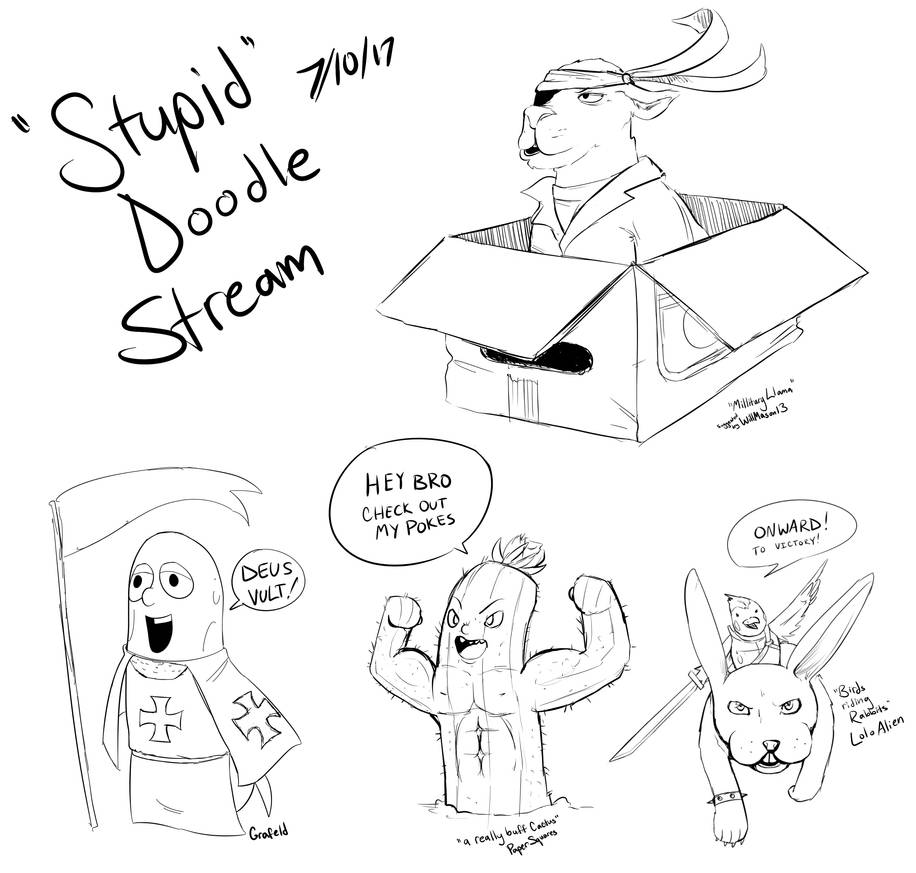 Stupid Doodle Stream | 7-10 | Blasphemy Tales by InsomniaDoodles