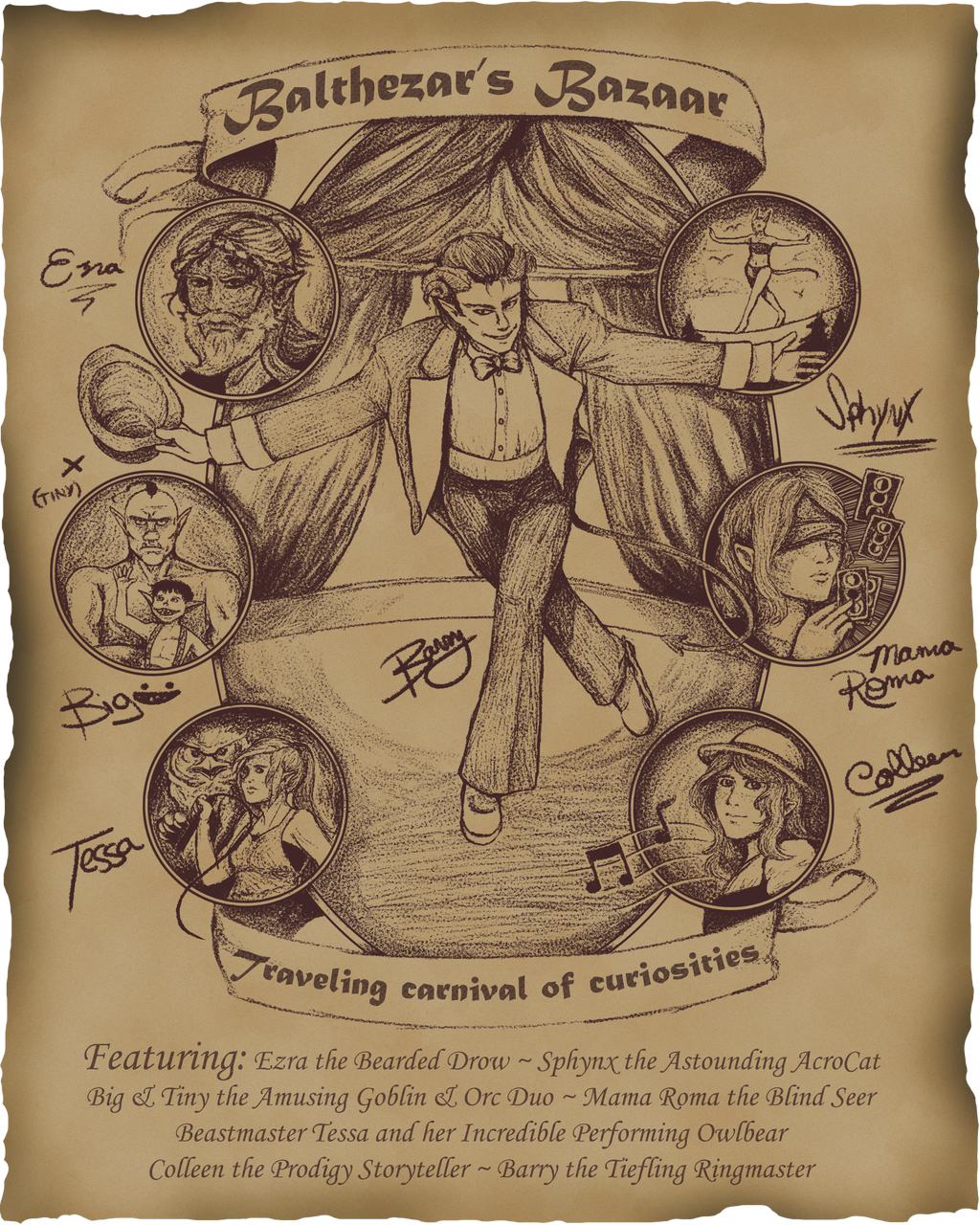 Colleen's Circus Poster by InsomniaDoodles