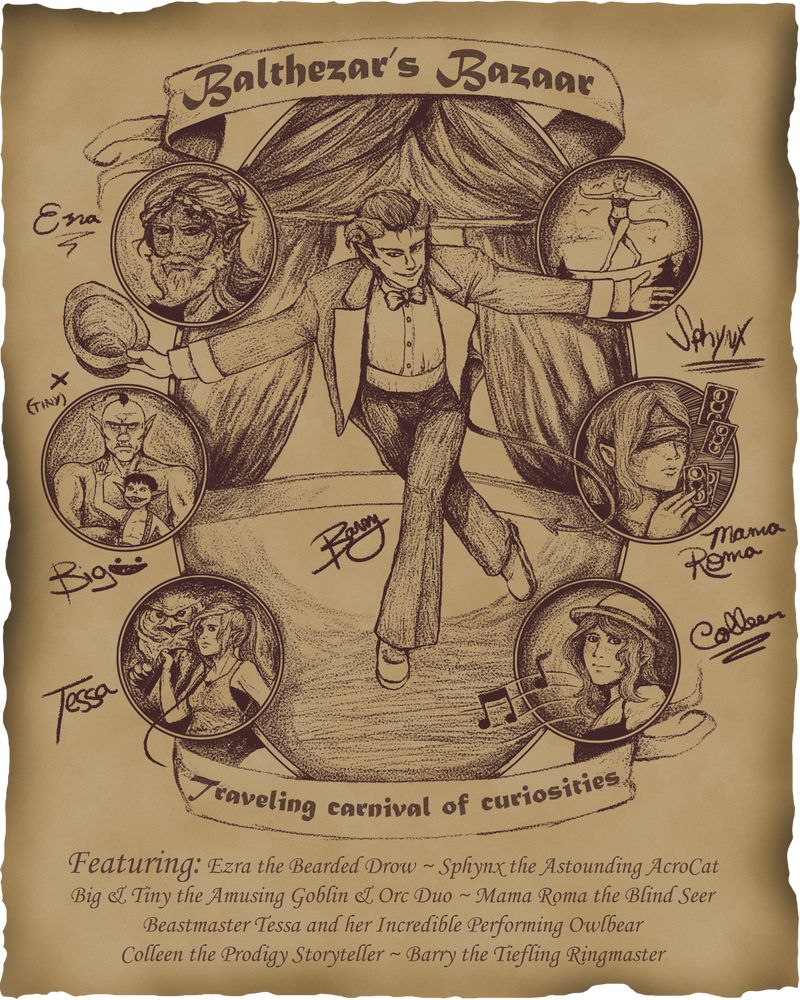 Colleen's Circus Poster by InsomniaDoodles