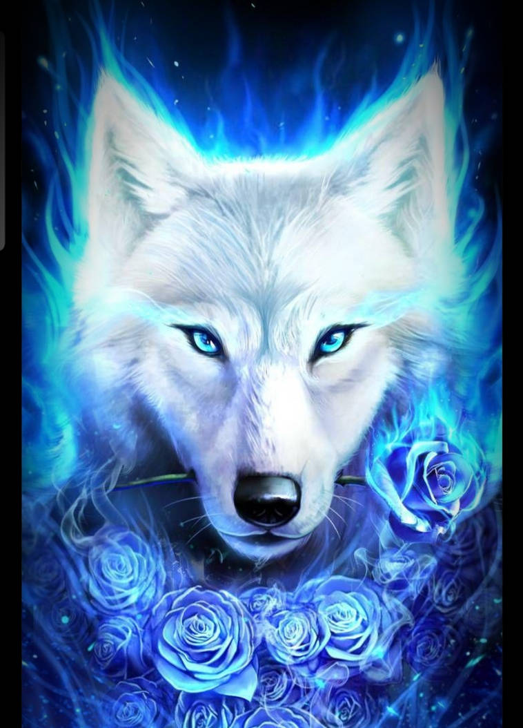 Красивая аватар на телефон. Волк фэнтези. Синий волк. Волк на аву. Волки крутые.