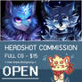 3 Slots Headshot Commission CLOSED